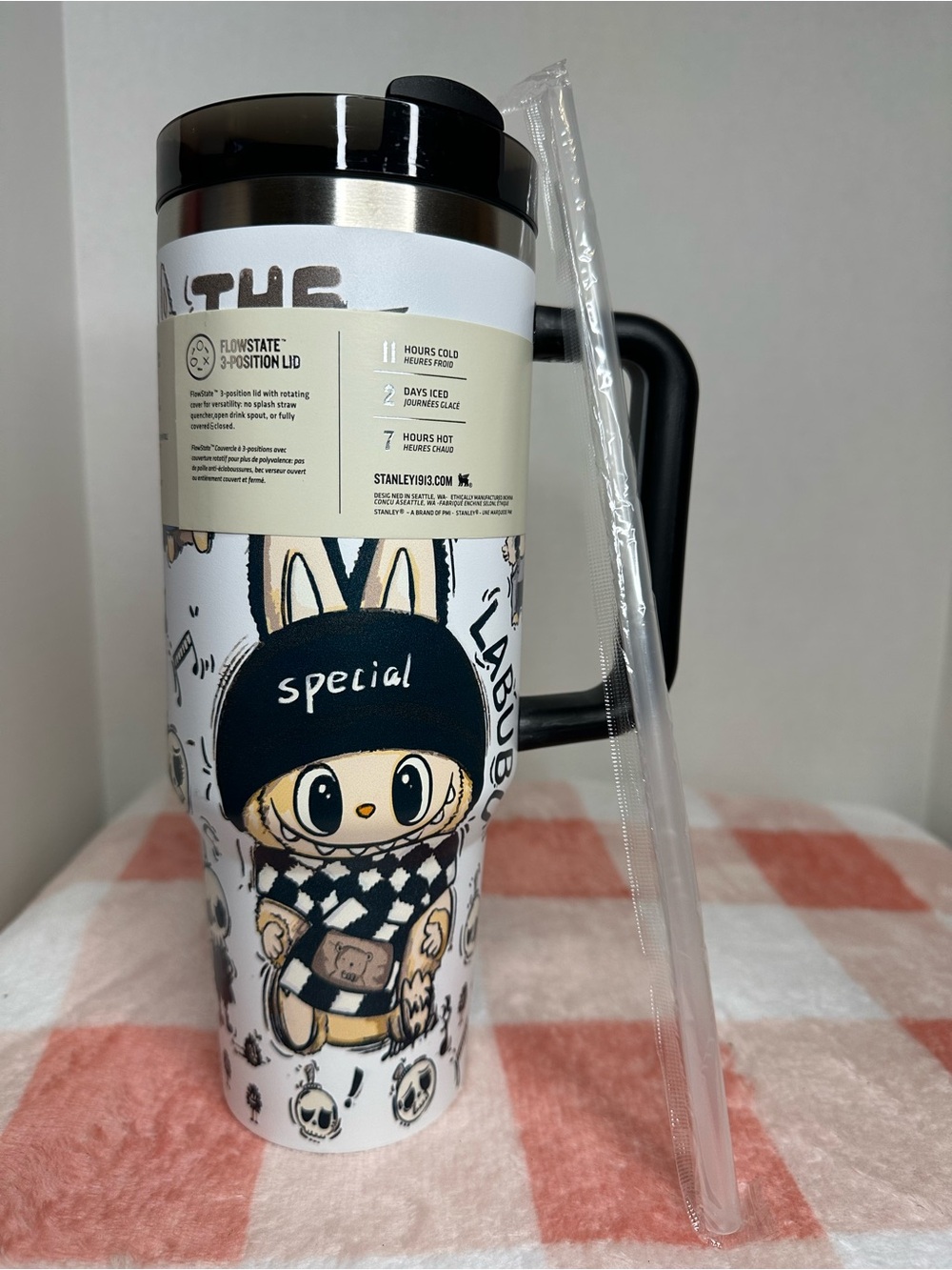 Special addition Labubu Stanley White Travel Tumbler